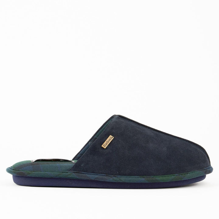 Barbour Mens Foley Mule Slipper in Navy#Navy