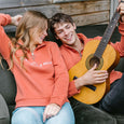 The Beaumont & Bear Unisex Kingswear Quarter Zip Sweatshirt in Orange#Orange