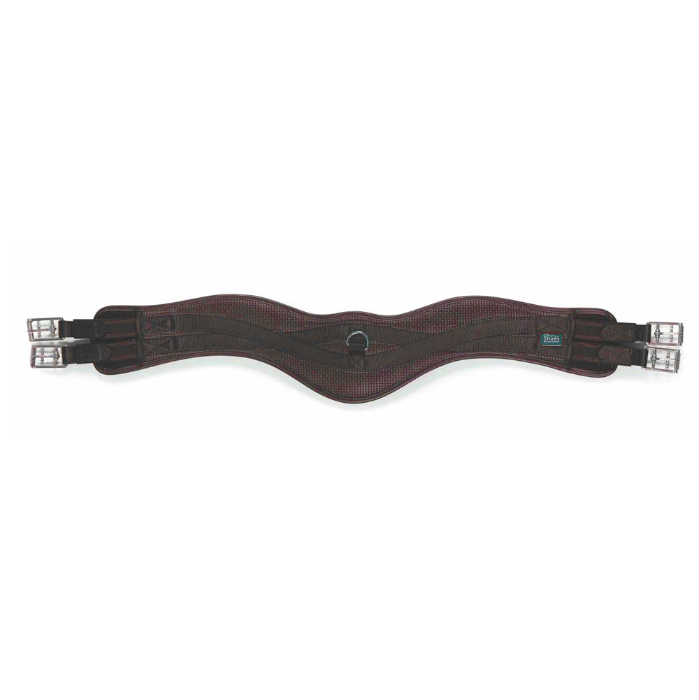 The Shires Anti-Chafe Anatomical Elasticated Girth in Brown#Brown