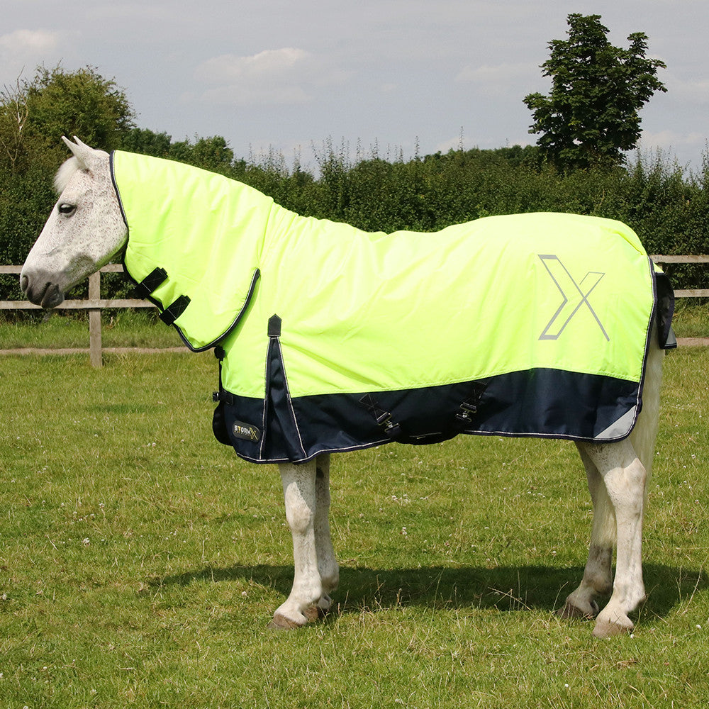 The StormX Original 200g Reflective Combo Turnout Rug in Yellow#Yellow