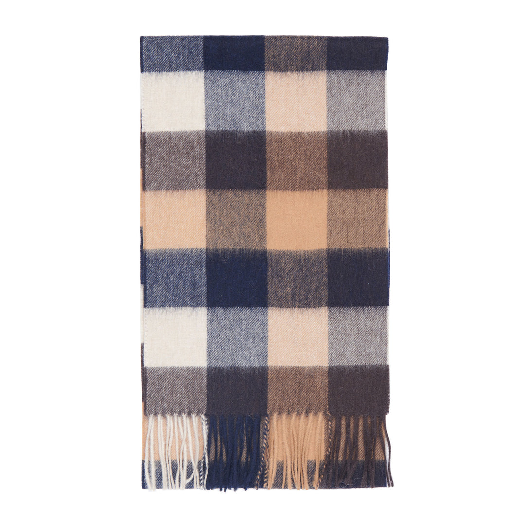 The Barbour Large Tattersall Scarf in Green Print#Green Print