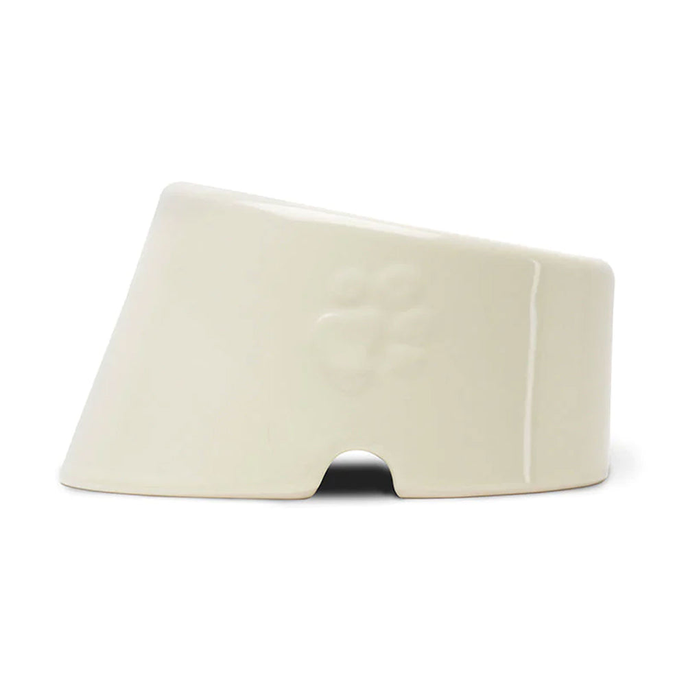 The Scruffs Icon Slanted Pet Bowl in Cream#Cream