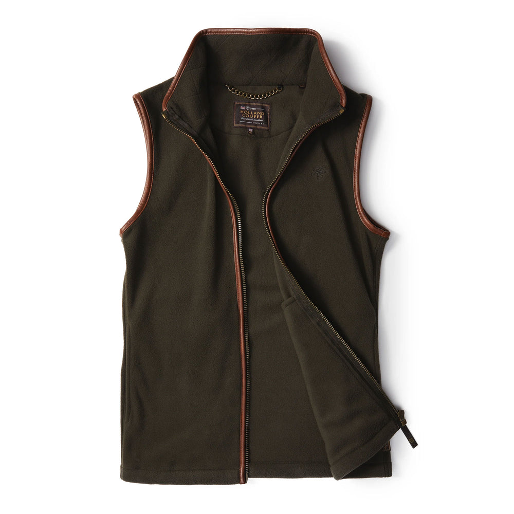 Holland Cooper Ladies Country Fleece Gilet#Khaki