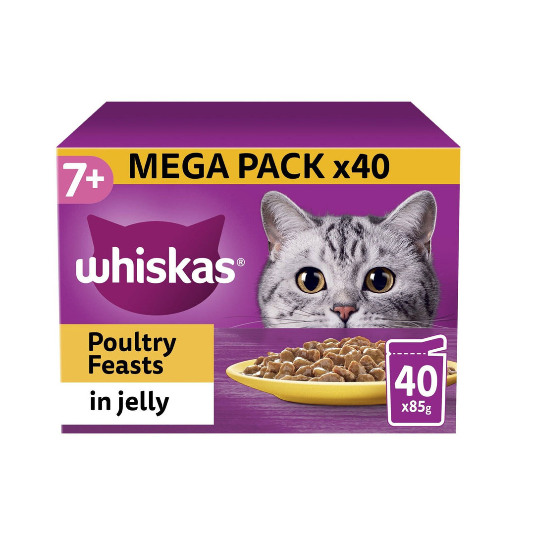 Whiskas Pouch 7+ Poultry Feasts In Jelly 40x85g 85g