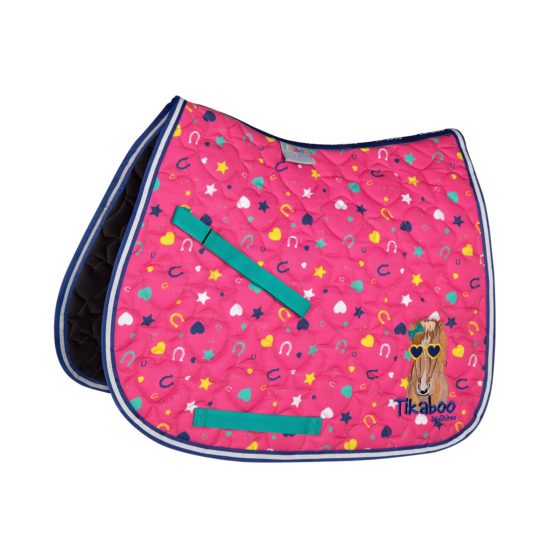 The Shires Tikaboo Saddle Pad in Pink#Pink