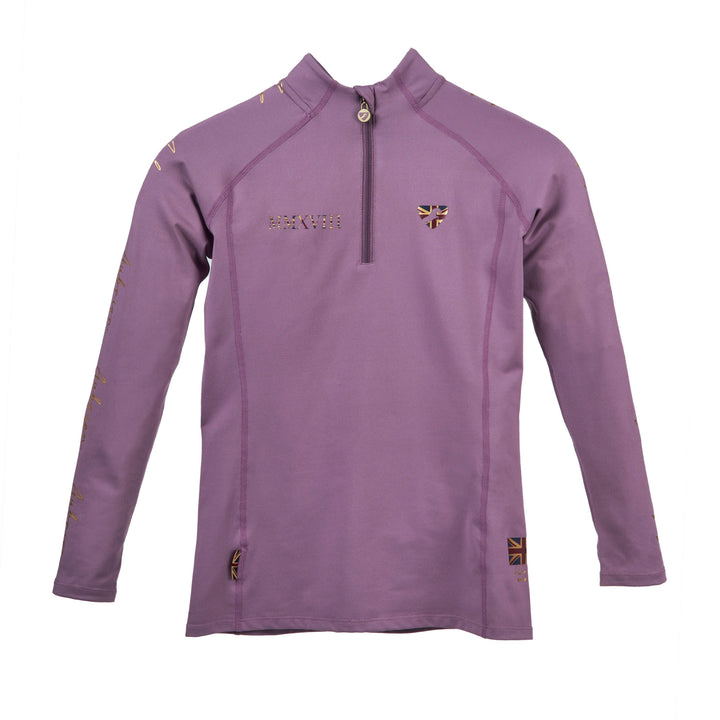 The Aubrion Young Rider Team Long Sleeve Baselayer in Light Purple#Light Purple