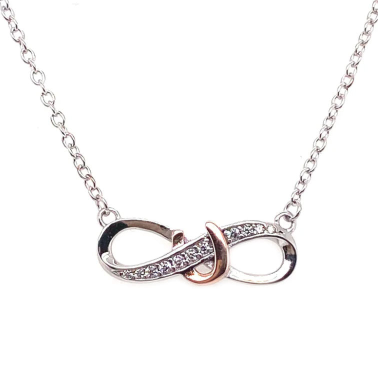 The Pegasus Jewellery Infinity Horseshoe Necklace in Silver#Silver