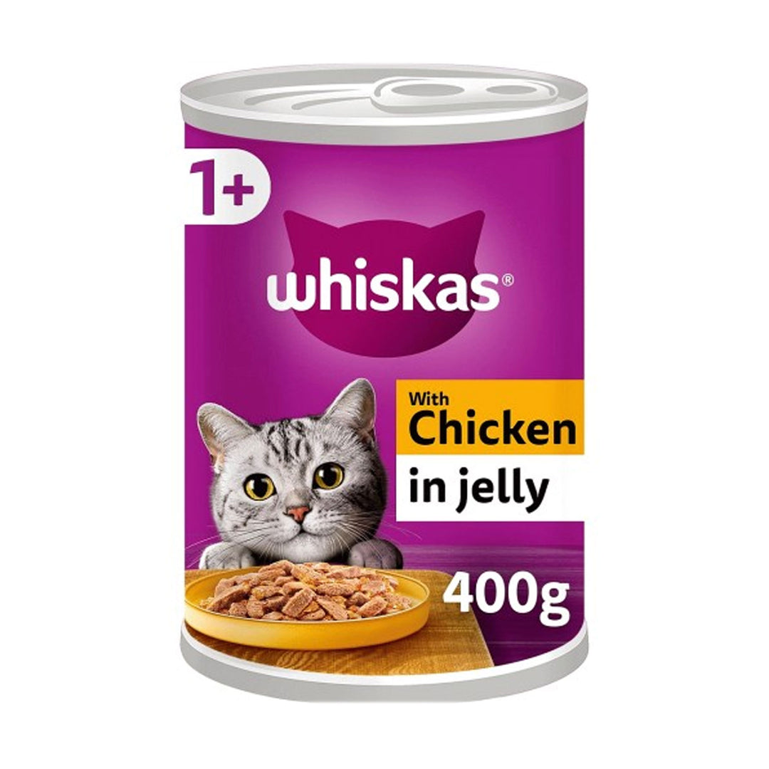 Whiskas Tins 1+ Chicken In Jelly 12x400g 400g