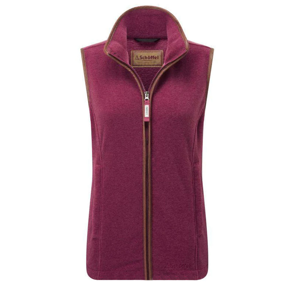 Schoffel Ladies Lyndon Fleece Gilet#Mulberry