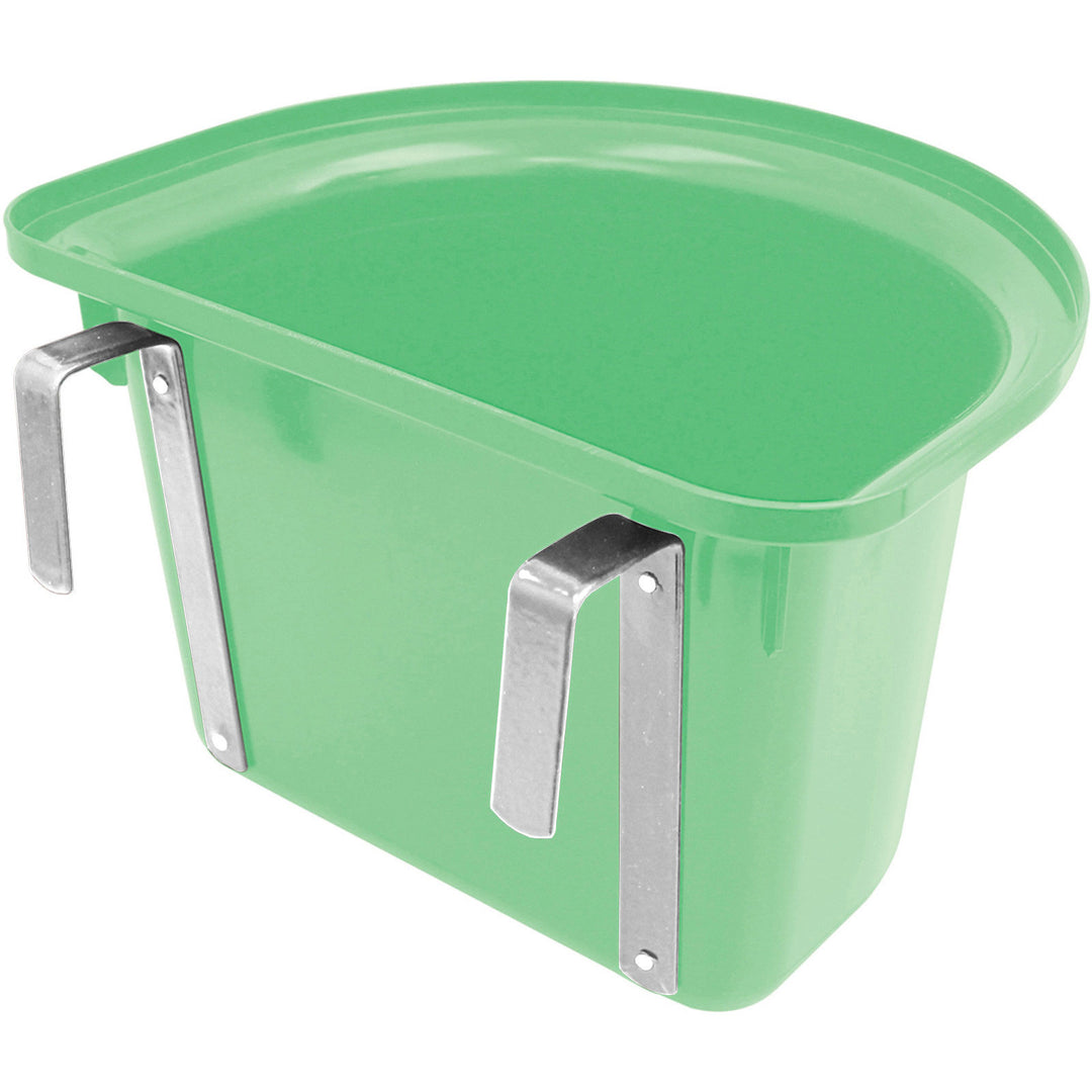 The Perry Equestrian Hook Over Portable Manger 12L in Green#Green