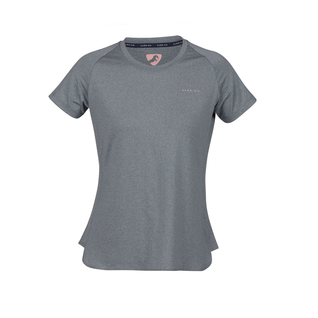 The Aubrion Young Rider Energise Tech T-Shirt in Navy#Navy