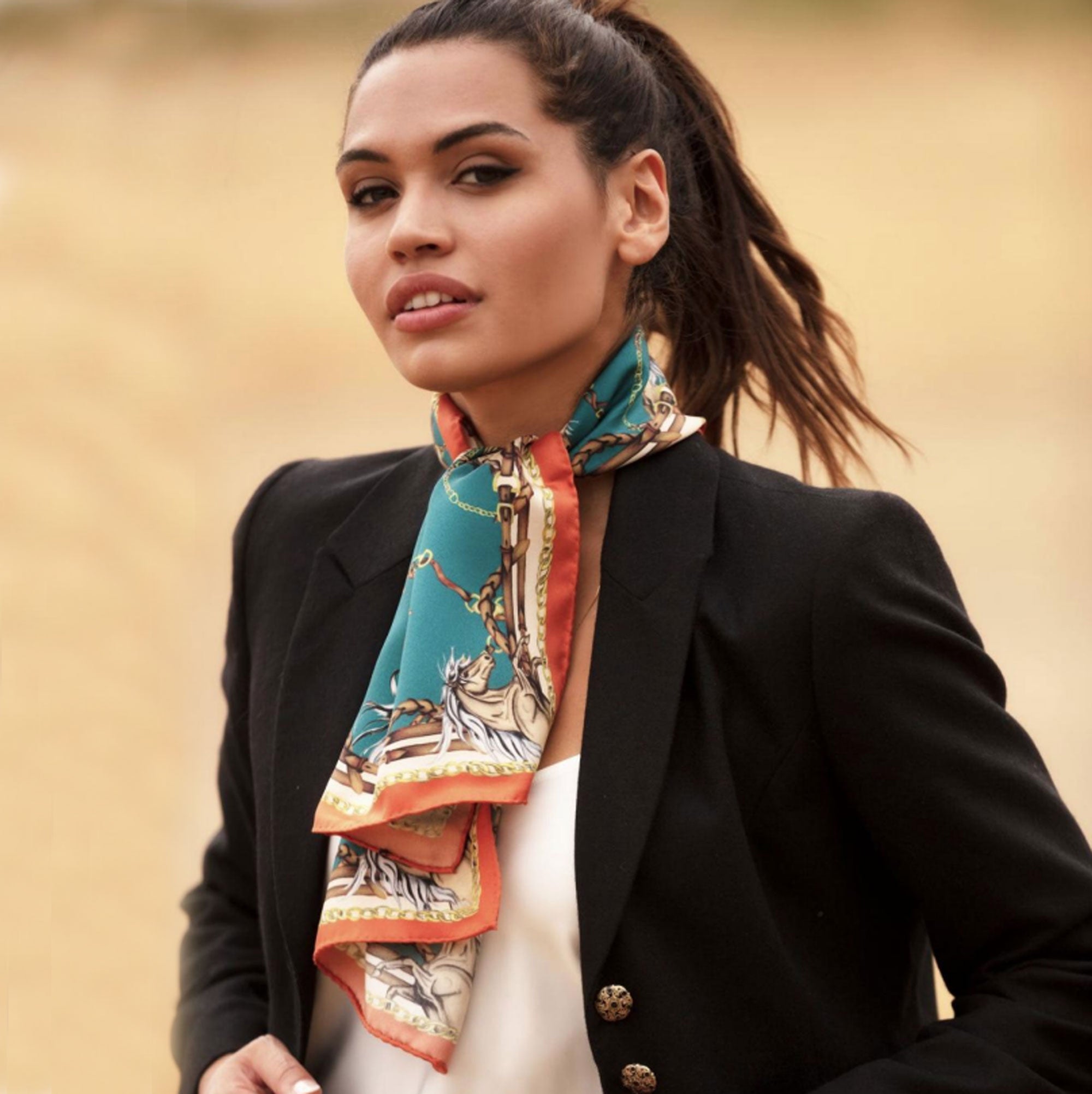 Narrow silk best sale scarf