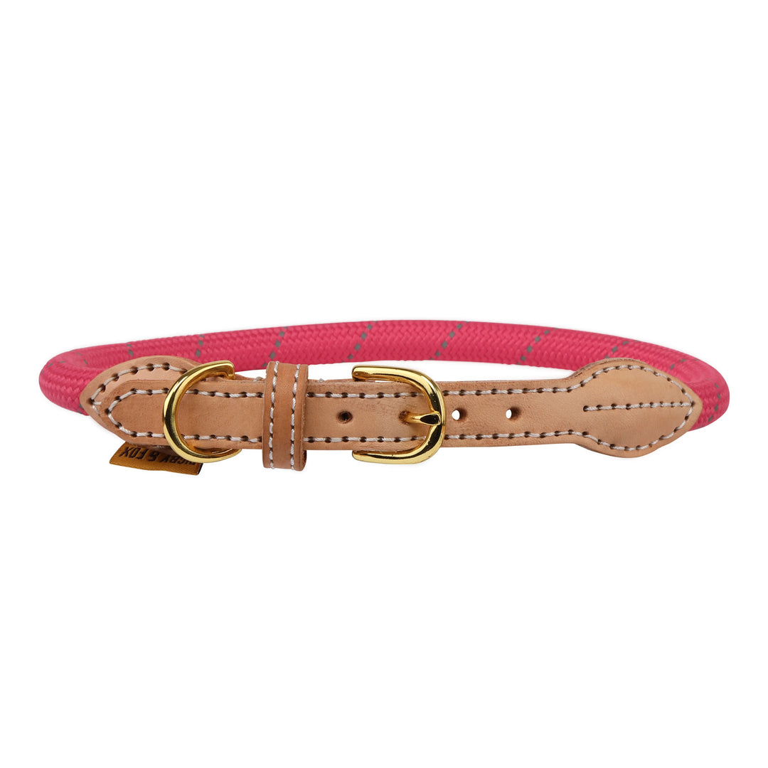 The Digby & Fox Reflective Dog Collar in Pink#Pink
