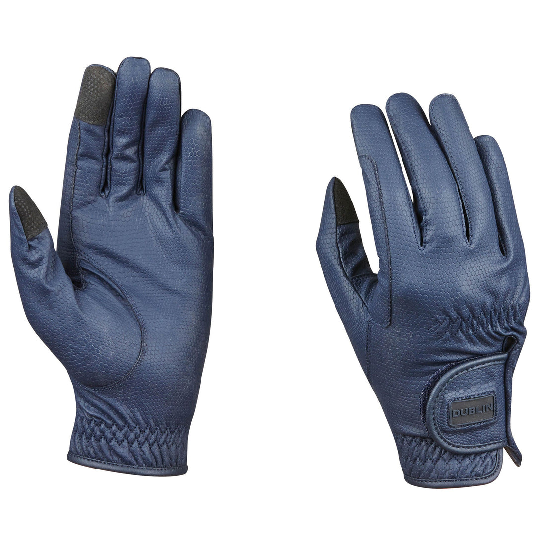 The Dublin Everyday Touch Screen Compatible Riding Gloves in Navy#Navy