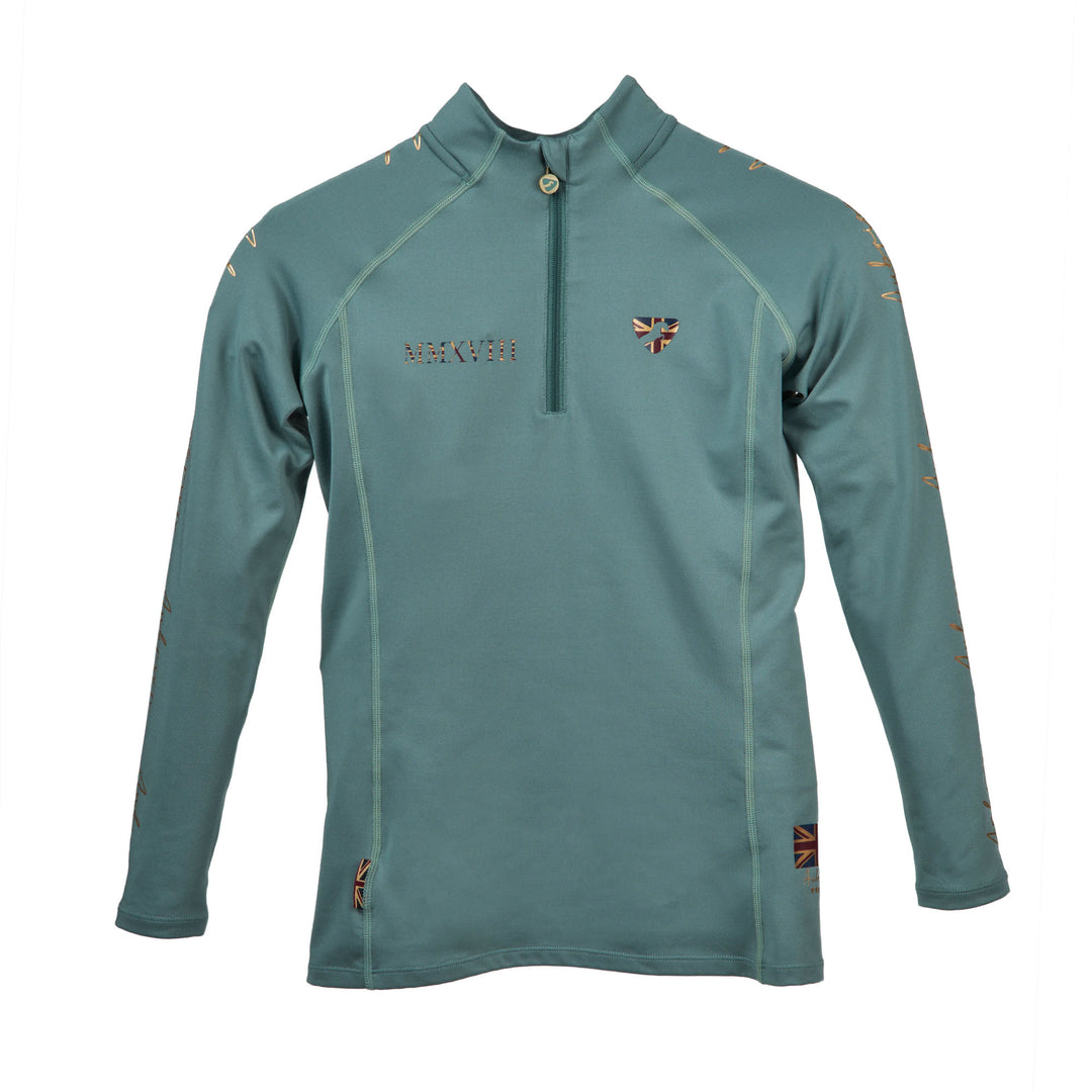 The Aubrion Young Rider Team Long Sleeve Baselayer in Light Green#Light Green