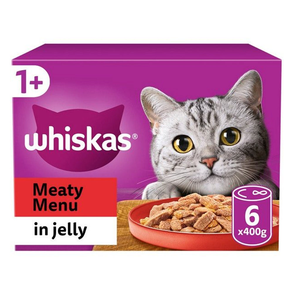 Whiskas 1+ Meaty Menu Tins In Jelly 6x400g