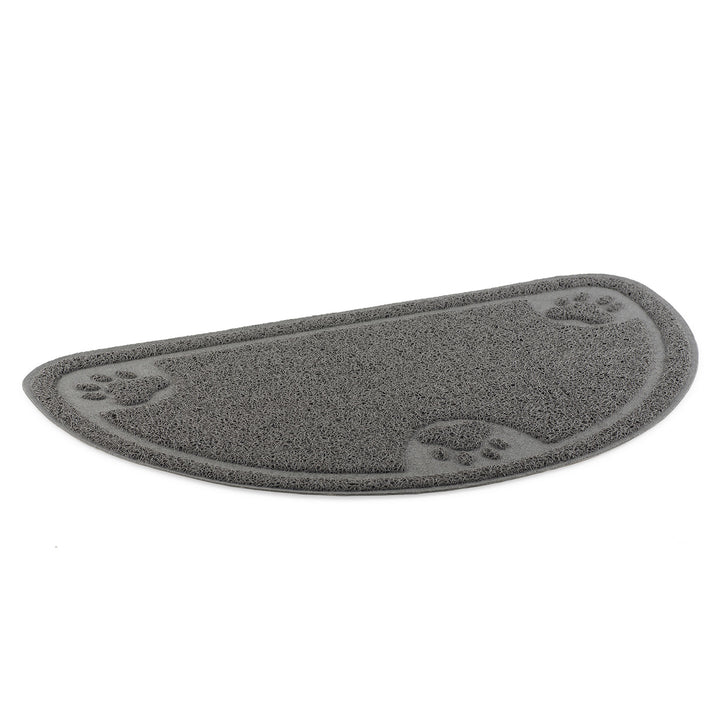 Ancol D-Shape Feeding Mat in Grey#Grey