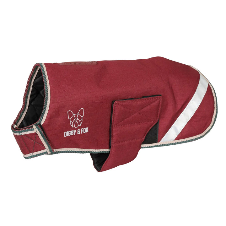 Digby & Fox Waterproof Dog Coat in Burgundy#Burgundy