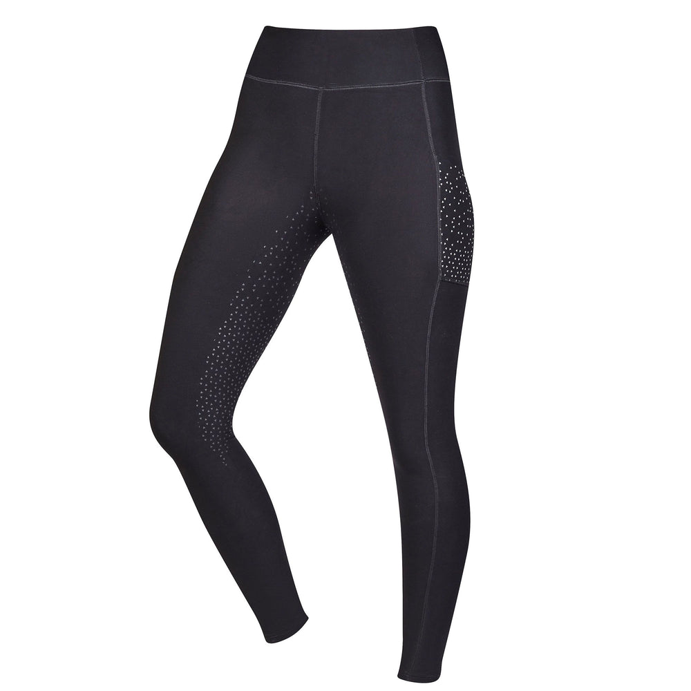 The Dublin Ladies Reflective Compression High Rise Tights in Black#Black