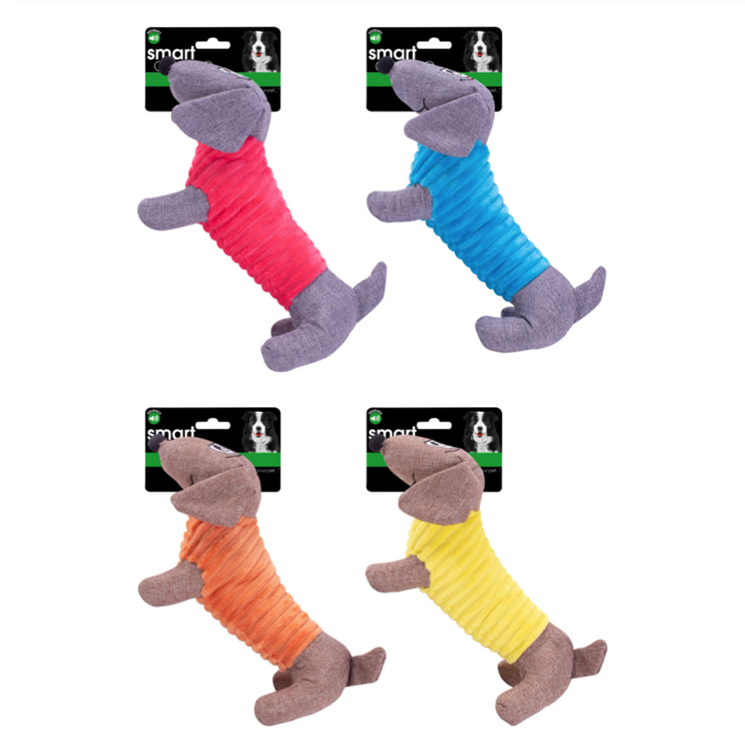 Smart Choice Plush Dachshund Dog Toy With Squeak