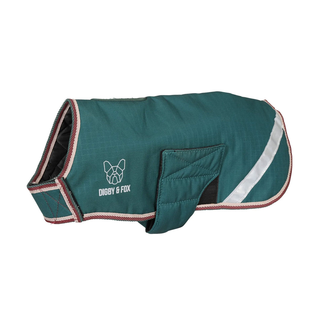 The Digby & Fox Waterproof Dog Coat in Dark Green#Dark Green