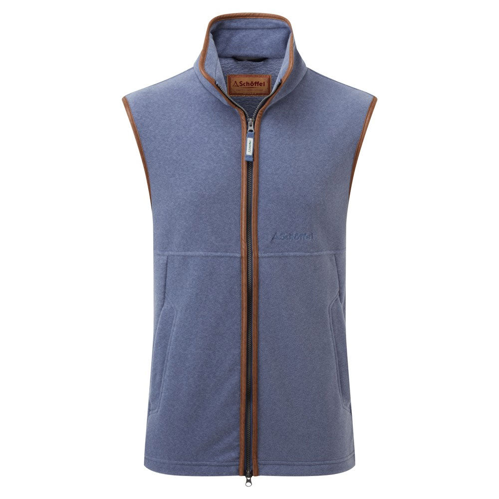 Schoffel Mens Oakham Fleece Gilet#Stone Blue