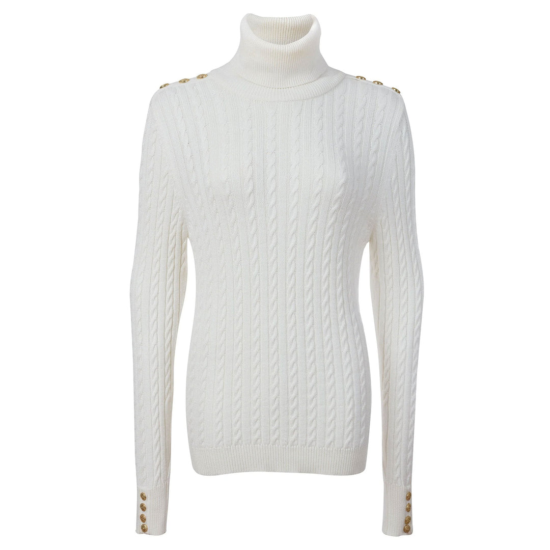 Holland Cooper Ladies Seattle Roll Neck Cable Knit