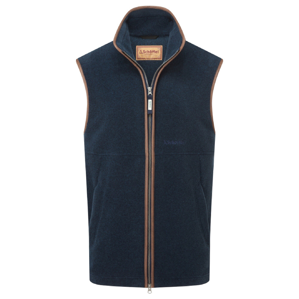 The Schoffel Mens Oakham Fleece Gilet in Petrol Blue#Petrol Blue