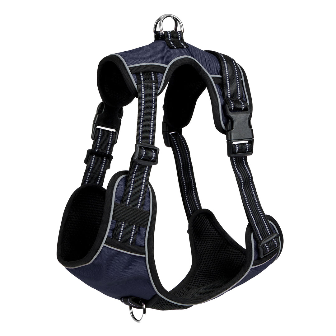 The LeMieux Wellow Canvass Dog Harness in Navy#Navy