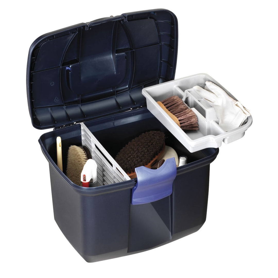 The Hy Tack Box - Grooming or First Aid Box in Navy#Navy