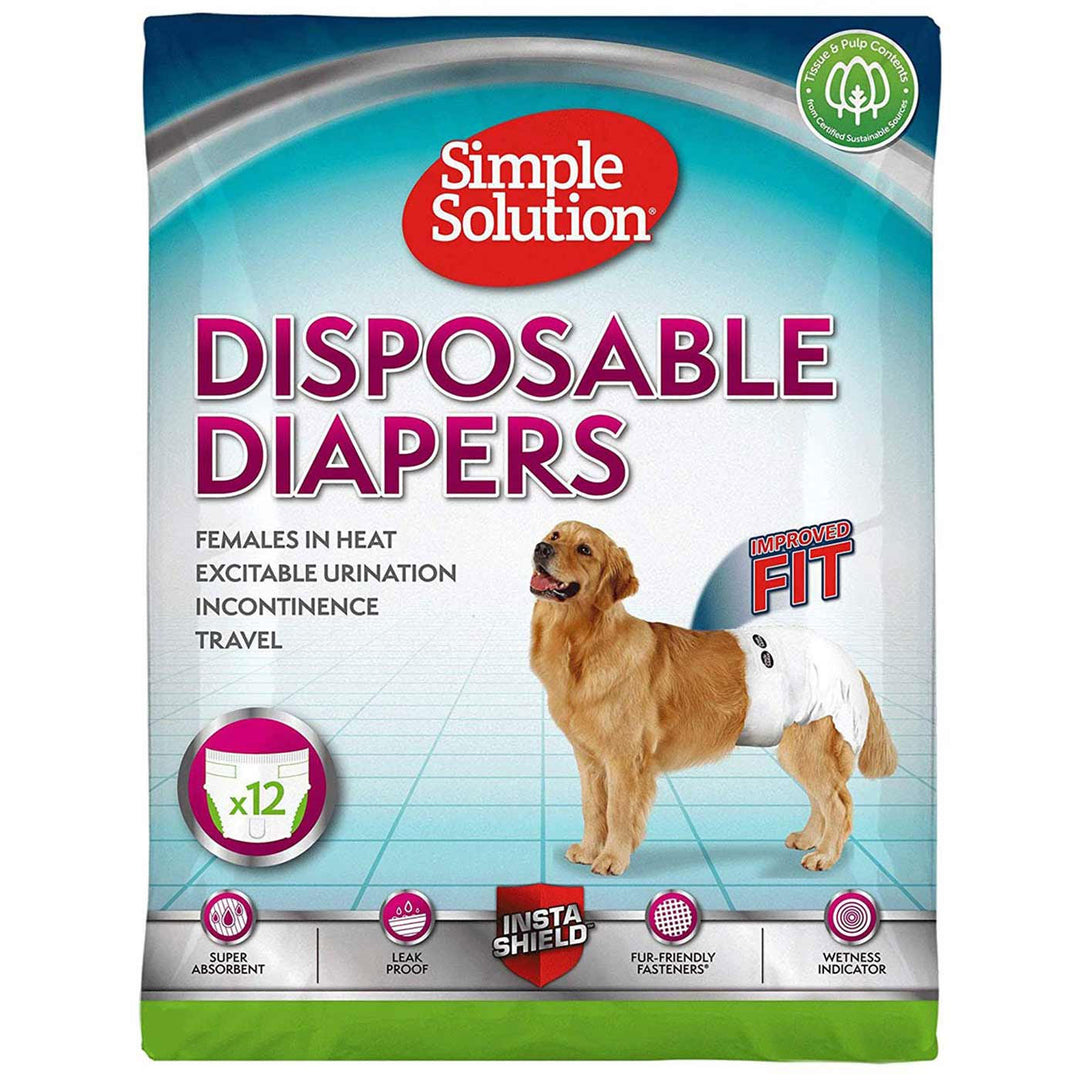 The Simple Solution Bitch Disposable Diapers in White#White