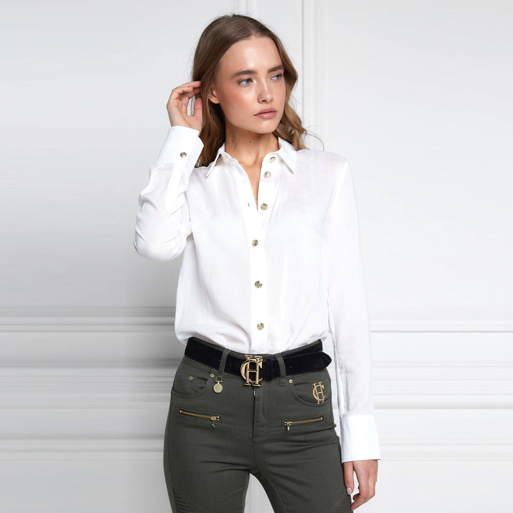 The Holland Cooper Ladies Classic Shirt in White#White