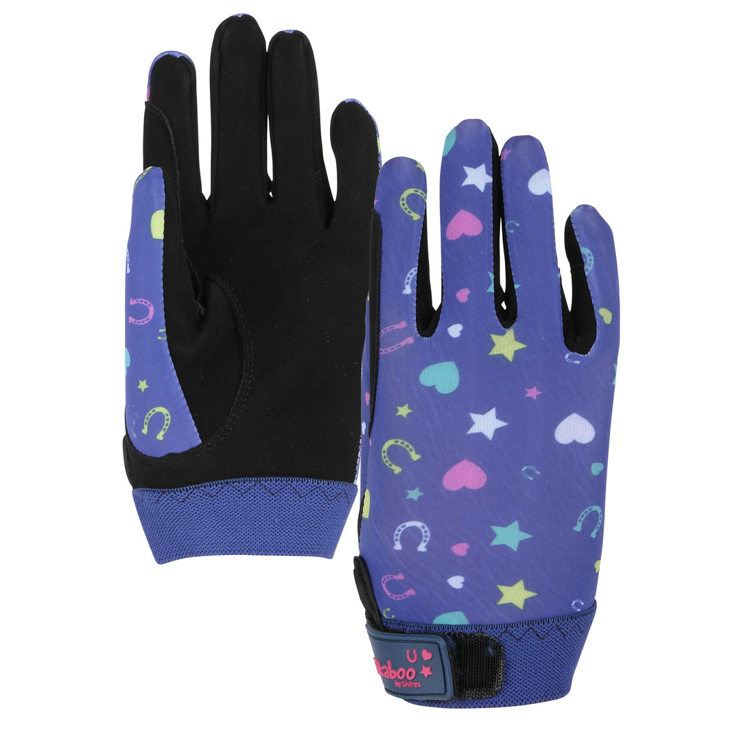 The Shires Tikaboo Riding Gloves in Navy Print#Navy Print