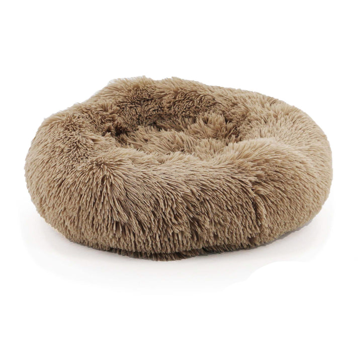 The Ancol Super Plush Donut Pet Bed in Beige#Beige