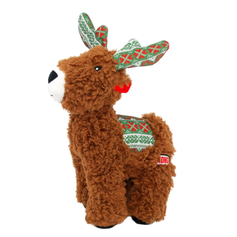KONG Holiday Sherps Reindeer Plush Dog Toy