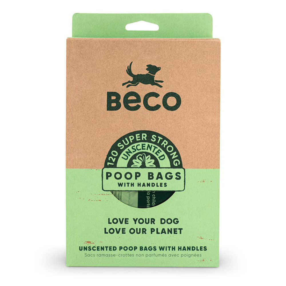 The Beco Poop Bags with Handles Unscented 120 in Green#Green