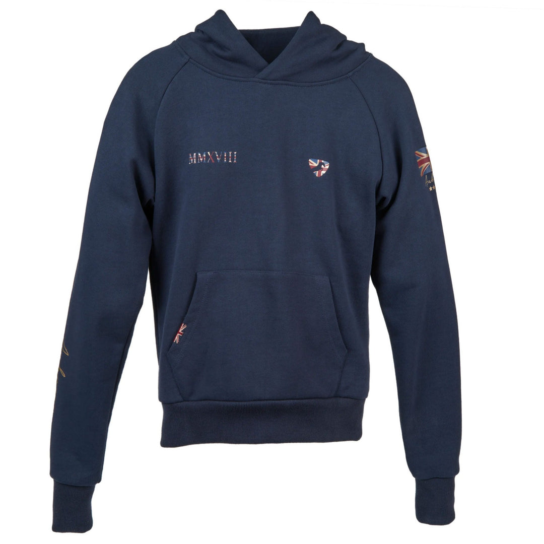 The Aubrion Young Rider Team Hoodie in Navy#Navy