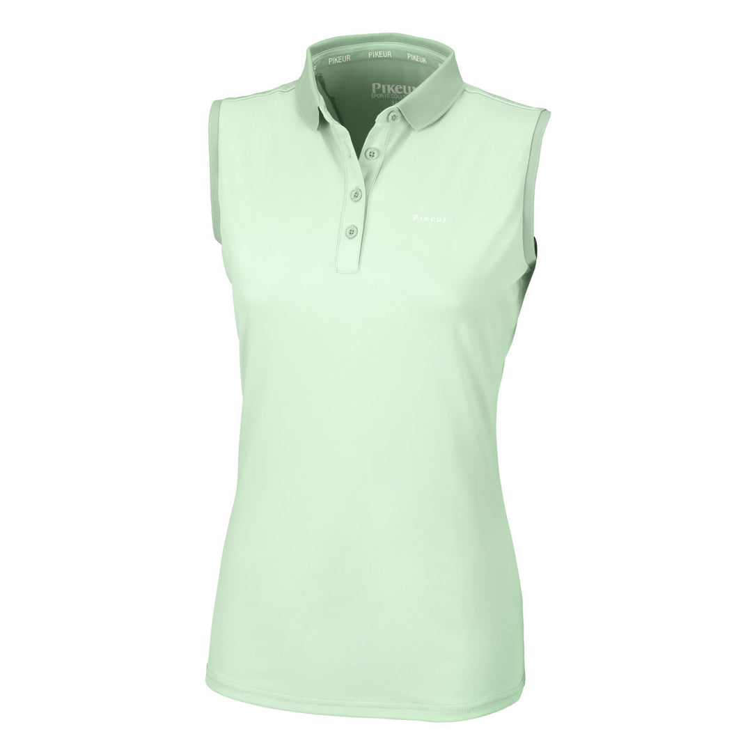 The Pikeur Ladies Jarla Funktions Sleeveless Polo in Light Green#Light Green