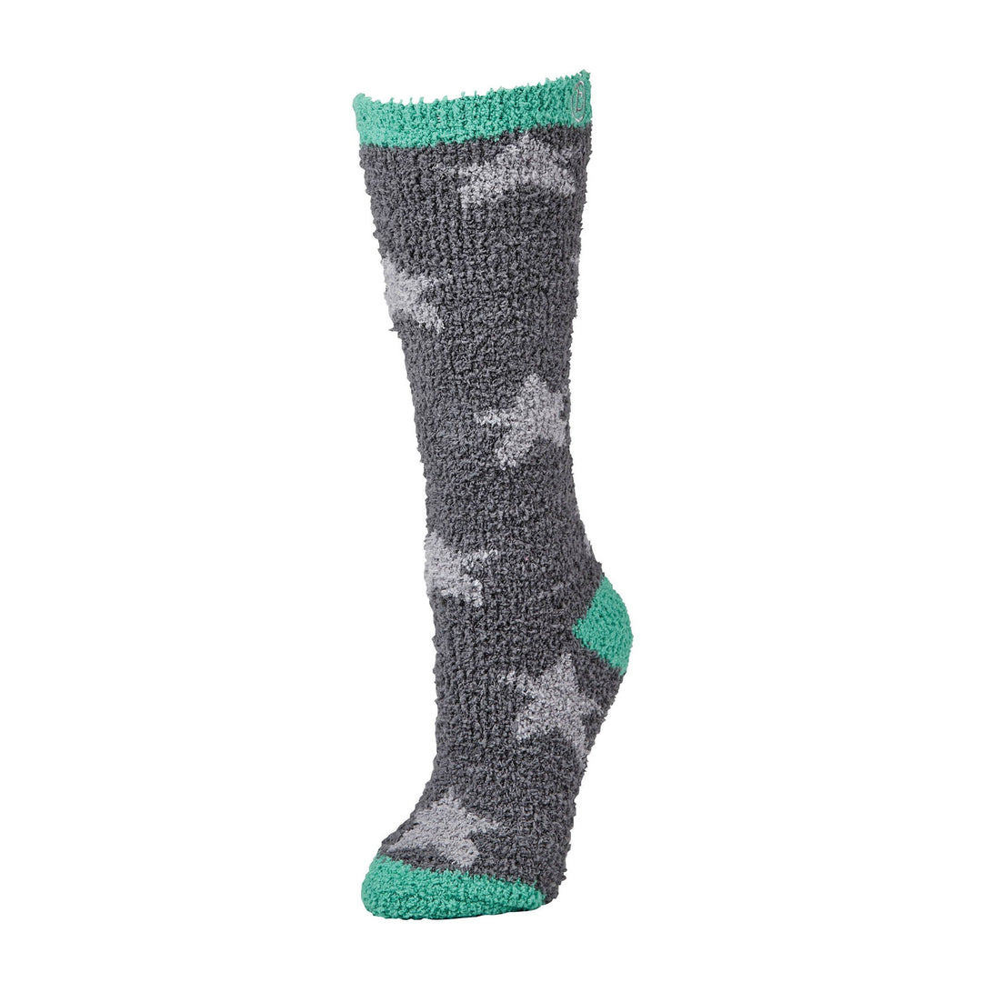 The Dublin Adults Cosy Socks in Turquoise Print#Turquoise Print