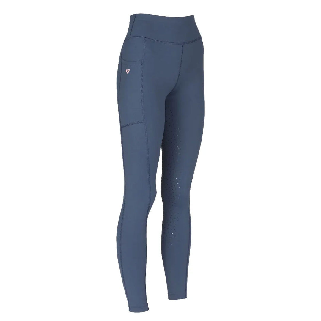 The Aubrion Ladies Non-Stop Riding Tights in Navy#Navy
