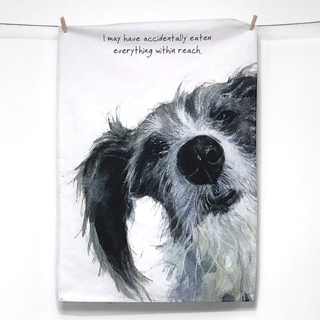 The Little Dog Laughed 'Accidentally' Tea Towel