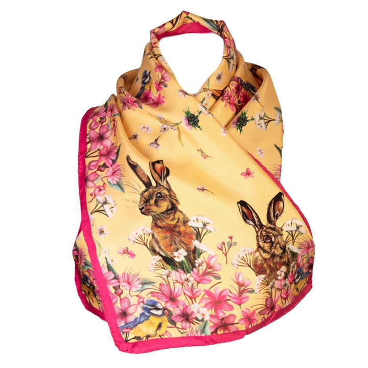 Clare Haggas Ladies Narrow Silk Oopsie Daisy Scarf 