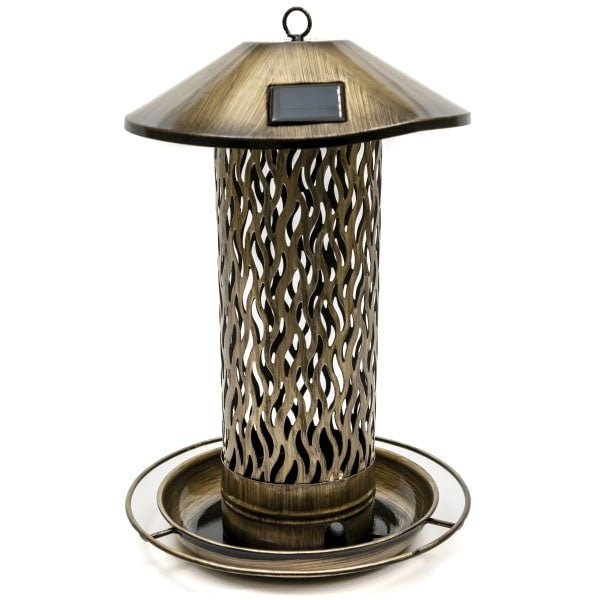 The Henry Bell Solar Copper Seed Feeder in Brown#Brown