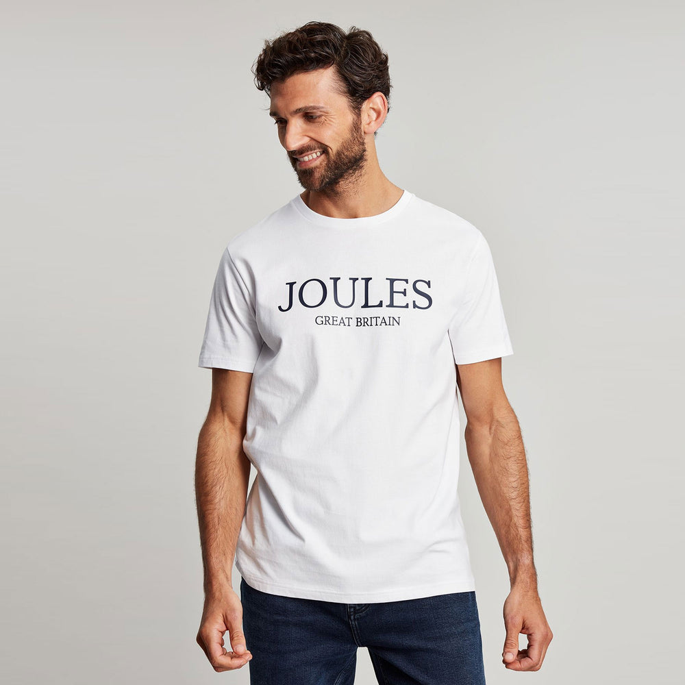 The Joules Mens Jersey Tee in White#White