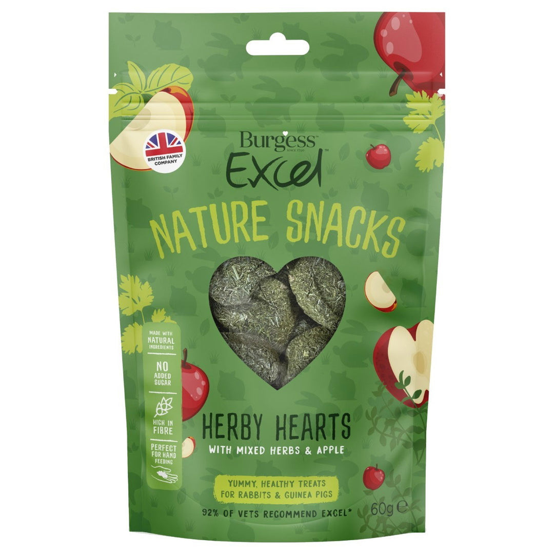 Burgess Excel Nature Snacks Herby Hearts
