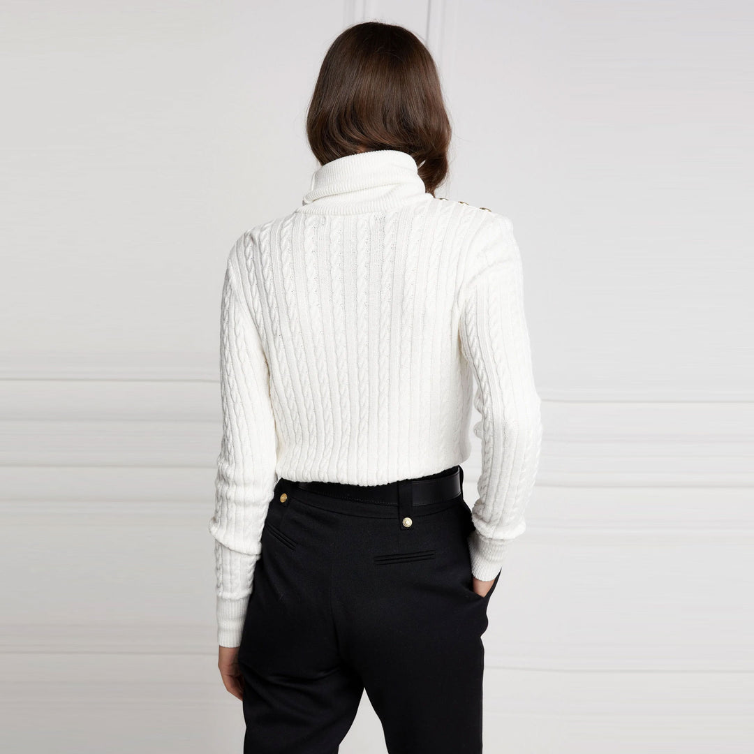 Holland Cooper Ladies Seattle Roll Neck Cable Knit