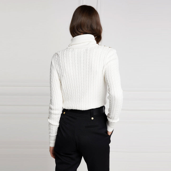 Holland Cooper Ladies Seattle Roll Neck Cable Knit