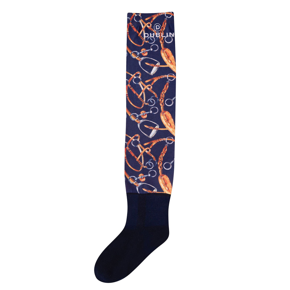 The Dublin Adults Stocking Socks in Navy Print#Navy Print