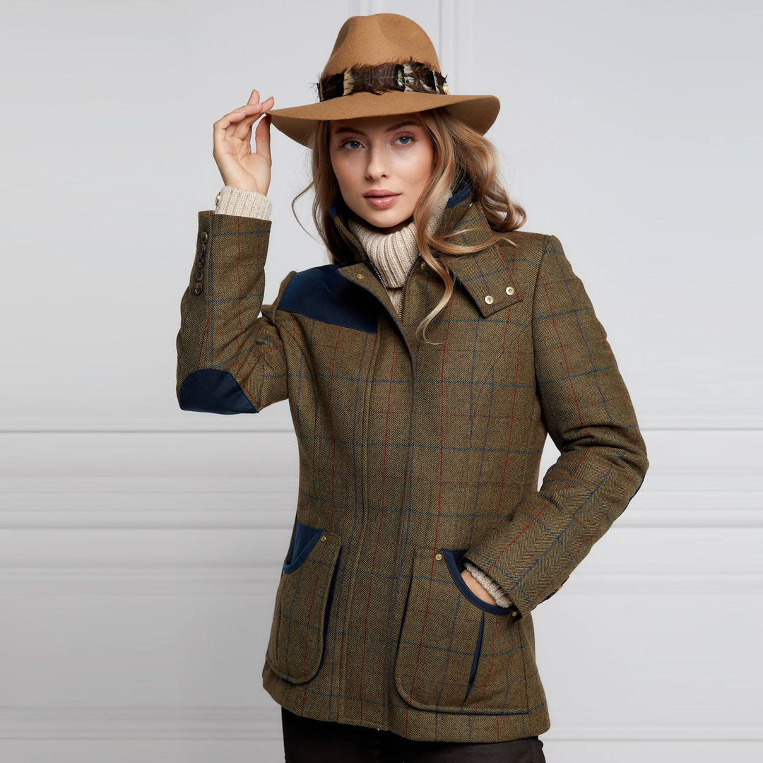 The Holland Cooper Ladies Country Classic Jacket in Green Print#Green Print