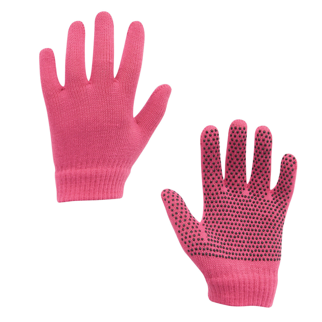 The Dublin Magic Pimple Grip Riding Gloves in Pink#Pink